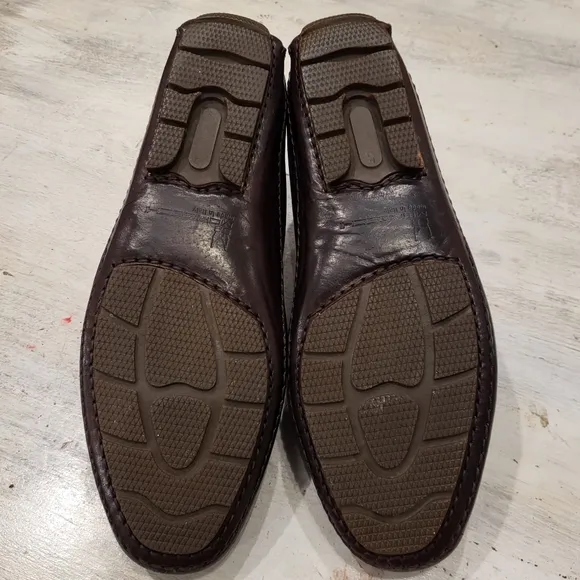 Moreschi Two-tone Leather Driving Loafers - Size 8.5 - Black and Brown