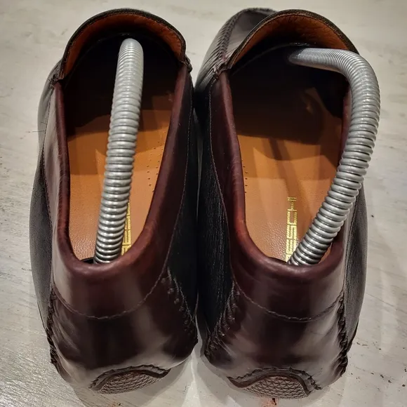 Moreschi Two-tone Leather Driving Loafers - Size 8.5 - Black and Brown