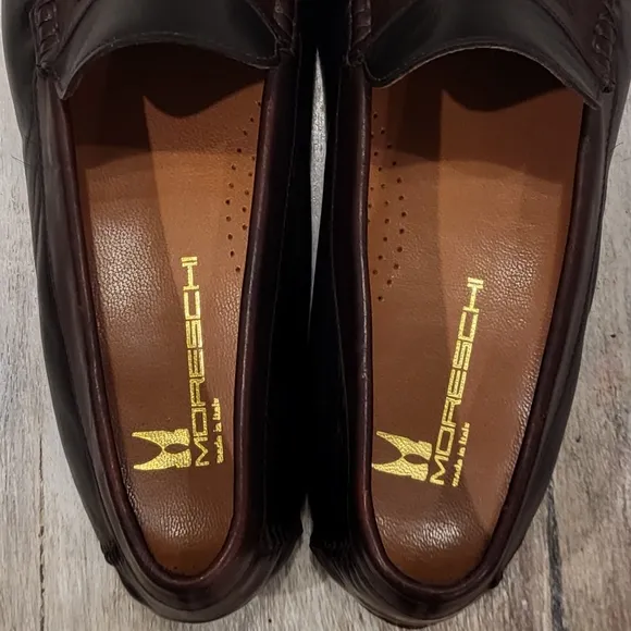 Moreschi Two-tone Leather Driving Loafers - Size 8.5 - Black and Brown
