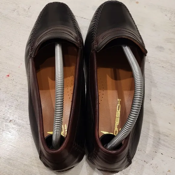 Moreschi Two-tone Leather Driving Loafers - Size 8.5 - Black and Brown
