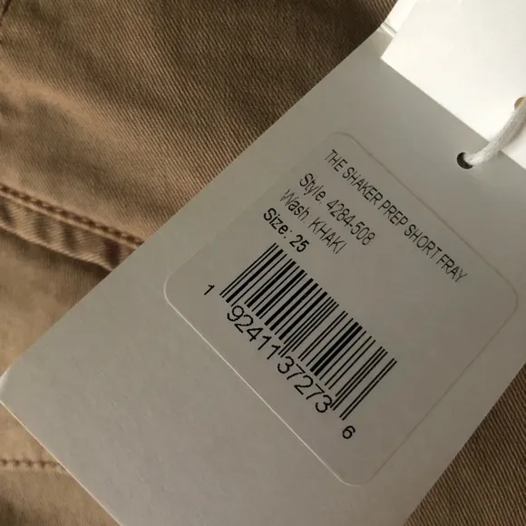MOTHER women’s bermudas NEW The Shaker Prep Short Fray mid-high rise size 25
