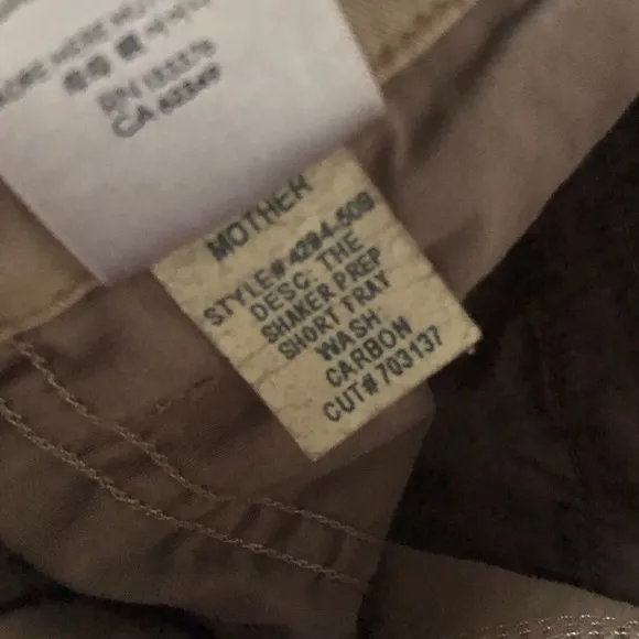 MOTHER women’s bermudas NEW The Shaker Prep Short Fray mid-high rise size 25