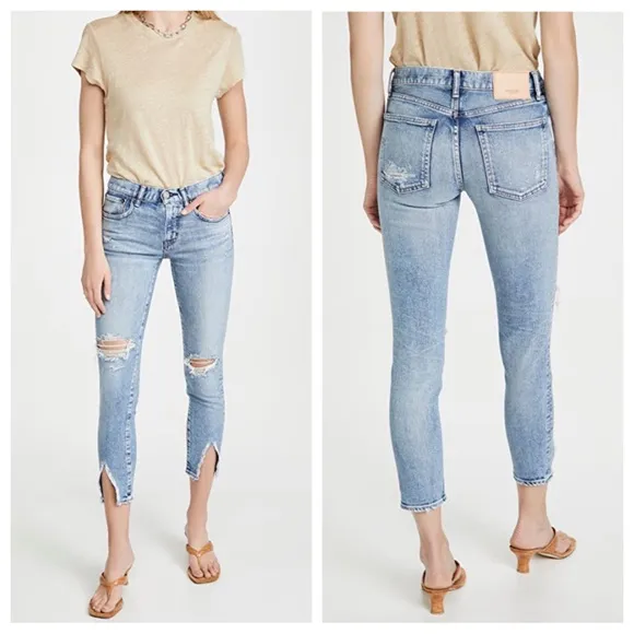 Moussy Vintage Ithan Distressed Skinny Jeans Size 23