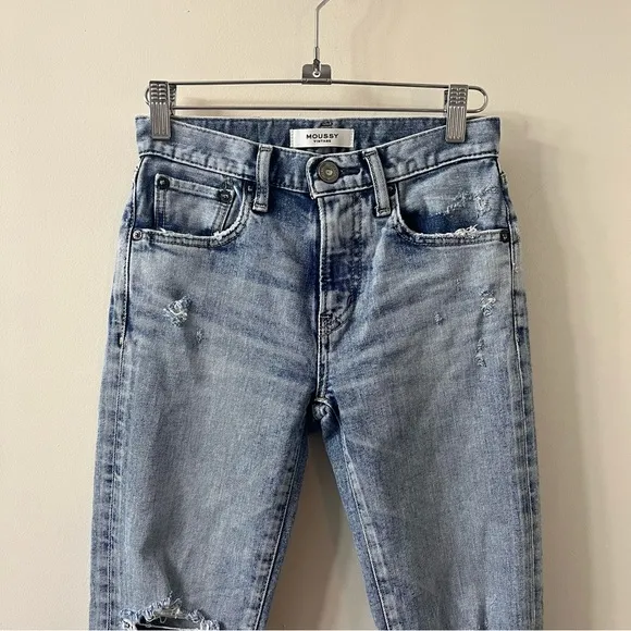 Moussy Vintage Ithan Distressed Skinny Jeans Size 23