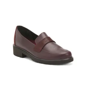 MUNRO Wine Leather Geena Comfort Slip On Loafers