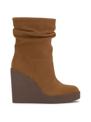 Mynette Slouch Wedge Bootie in Tuscan Tan