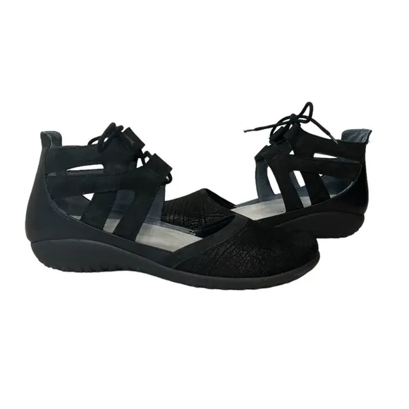 Naot Kata Black Tie Closed Toe Sandals Size 41