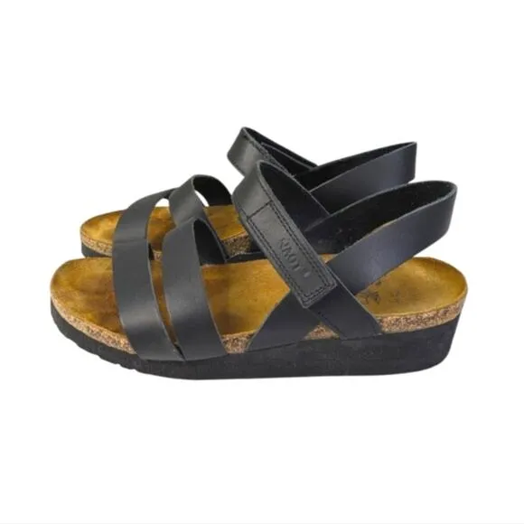 NAOT Kayla Wedge Sandals GUC $145 Size 37 US 6       S3279
