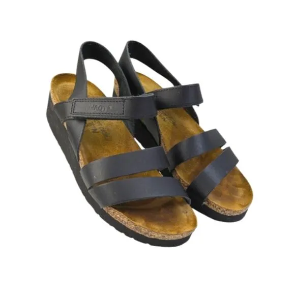 NAOT Kayla Wedge Sandals GUC $145 Size 37 US 6       S3279