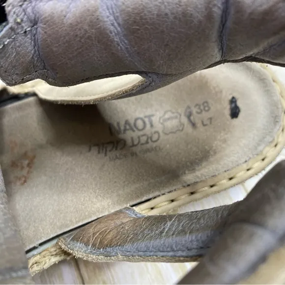 NAOT Verbena Nubuck Leather Wedge Sandals