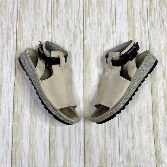 NAOT Verbena Nubuck Leather Wedge Sandals