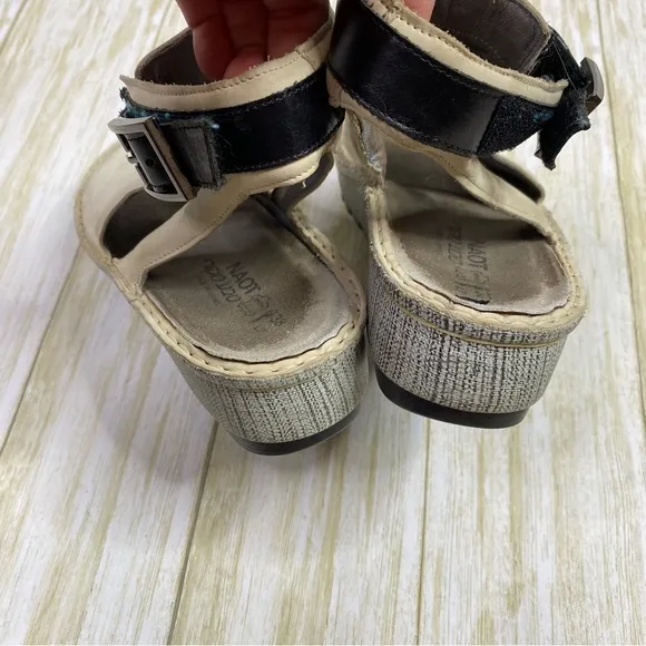 NAOT Verbena Nubuck Leather Wedge Sandals