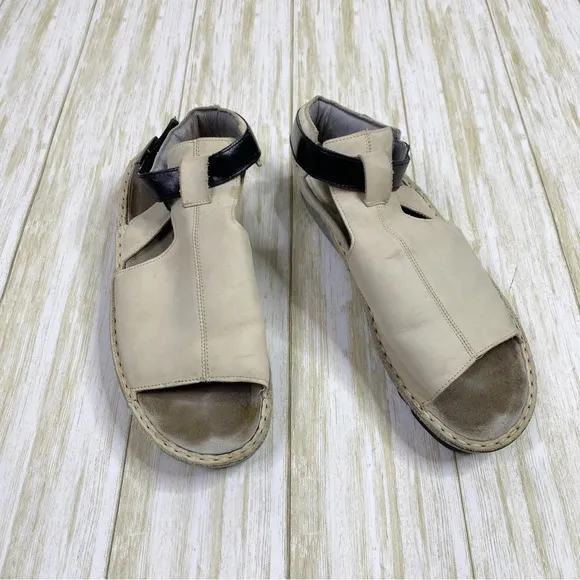 NAOT Verbena Nubuck Leather Wedge Sandals