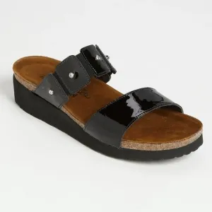 Naot Women's Ashley Black Patent Leather Sandals Size 41/US 10