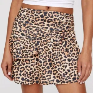 Nasty Gal Asymmetrical Leopard Print Ruffle Skirt 1 Day Sale⬇️