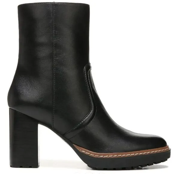 NATURALIZER CATIE WOMENS LEATHER HEELS MID-CALF BOOTS