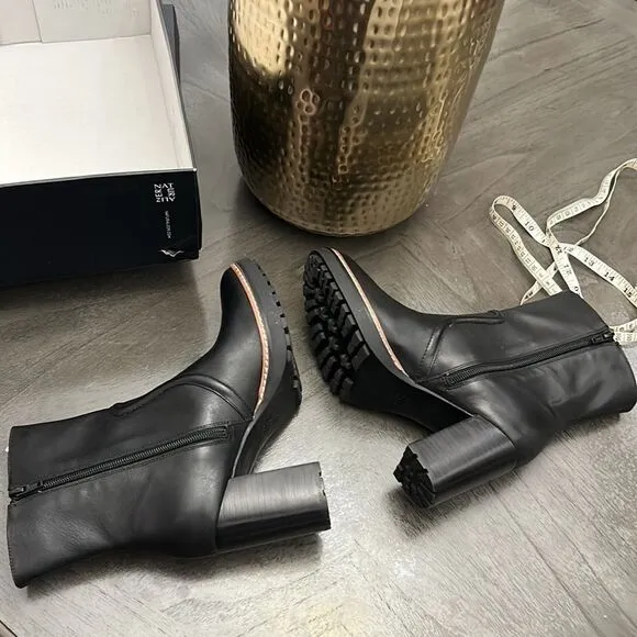 NATURALIZER CATIE WOMENS LEATHER HEELS MID-CALF BOOTS