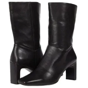 Naturalizer Platt Womens Zipper Square Toe Mid-Calf Boots