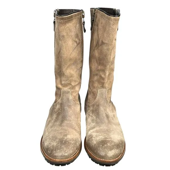 N.D.C. Women’s Handmade Brown Distressed Mid Calf Boot Size 41.5 US 10.5/11