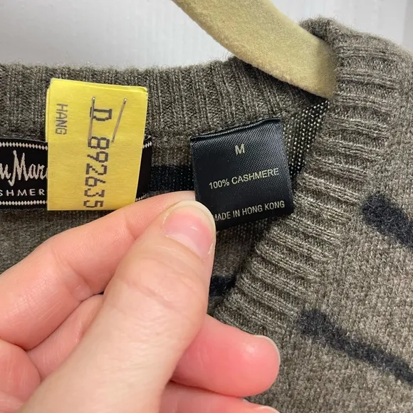 Neiman Marcus Cashmere Striped Vneck Sweater