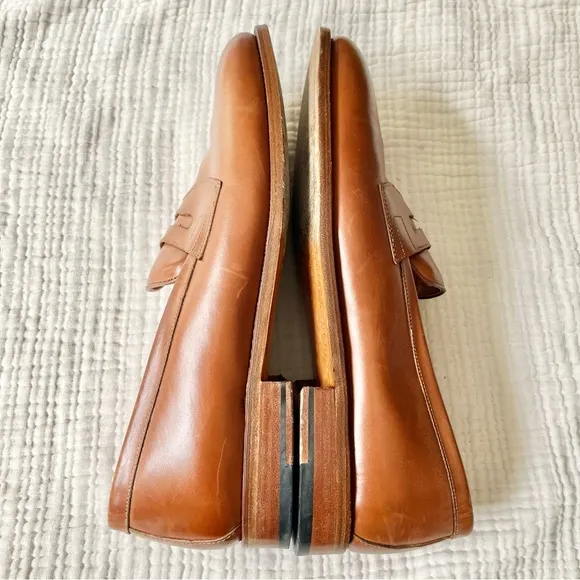 Nettleton | British Tan Camel Leather Penny Loafers
