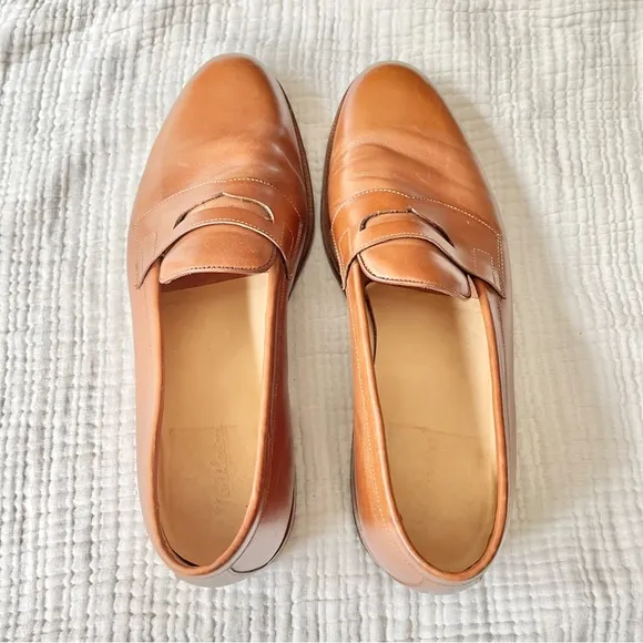 Nettleton | British Tan Camel Leather Penny Loafers