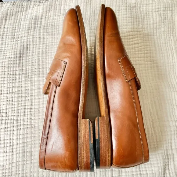 Nettleton | British Tan Camel Leather Penny Loafers