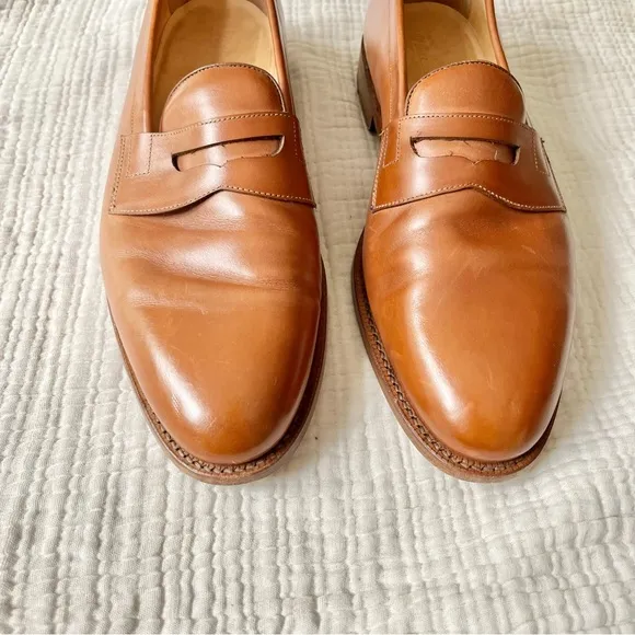 Nettleton | British Tan Camel Leather Penny Loafers