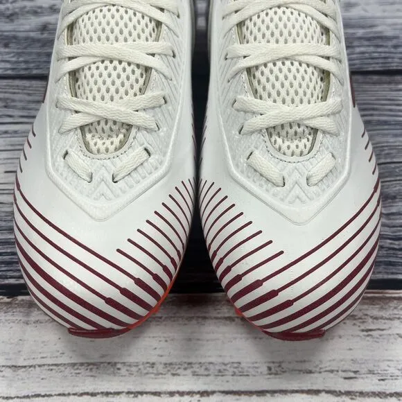 NEW Adidas Freak Md White Team Power Red Football Cleats Sneakers, Men’s Size 11