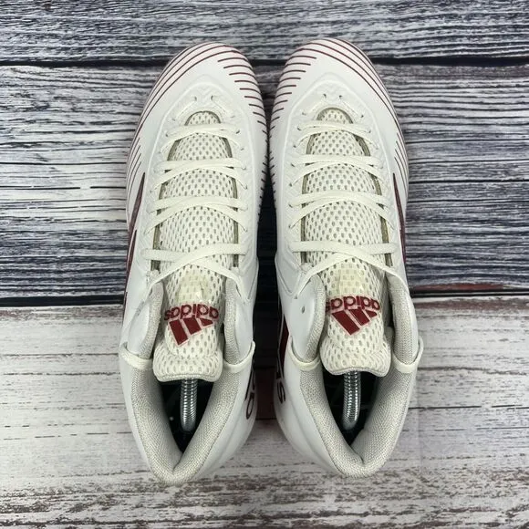 NEW Adidas Freak Md White Team Power Red Football Cleats Sneakers, Men’s Size 11