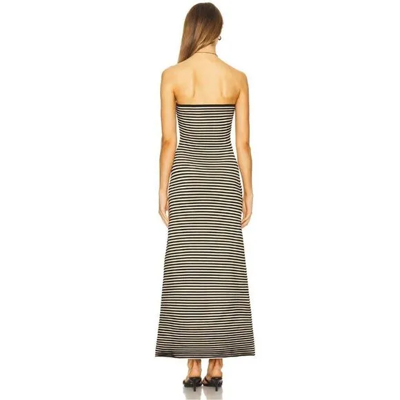 NEW Anthropologie x The Wolf Gang Sunmor Knit Maxi Dress Size Large Black White