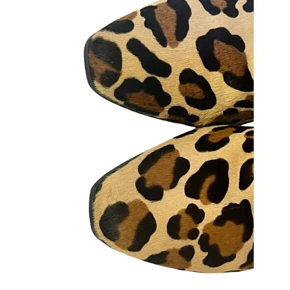 NEW Aquatalia Fuoco Suede Leopard Ankle Boots •7• Calf Hair Booties Italy $495