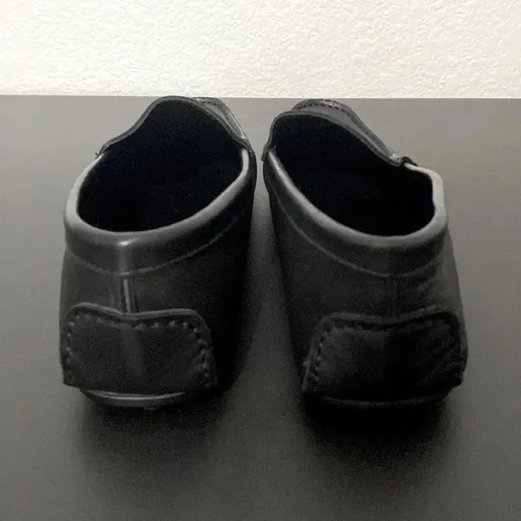 New Aquatalia Karla Moccasin Loafers Driving Black Leather
