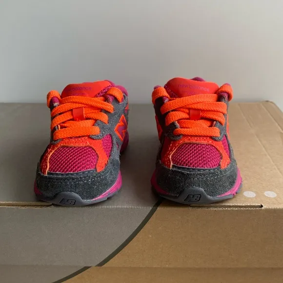 New Balance 990 V5 Pink/Orange Toddler Sneakers- SZ 4 C