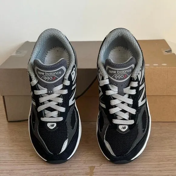 New Balance 990 V6 Black/Grey Kids Sneakers - SZ 13 C