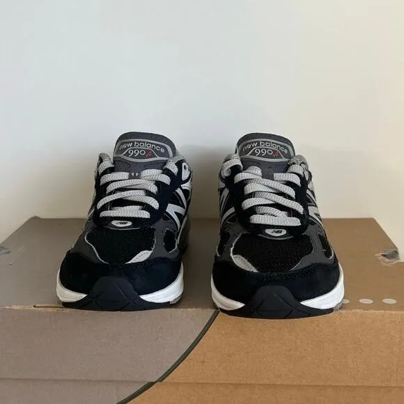 New Balance 990 V6 Black/Grey Kids Sneakers - SZ 13 C