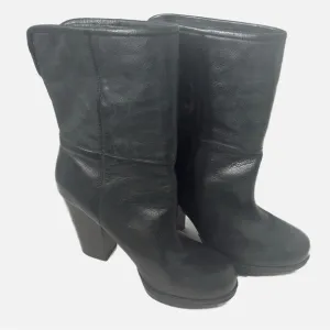 NEW Banana Republic Women’s Leather Chunky Heel Boot Moto Goth Witchy