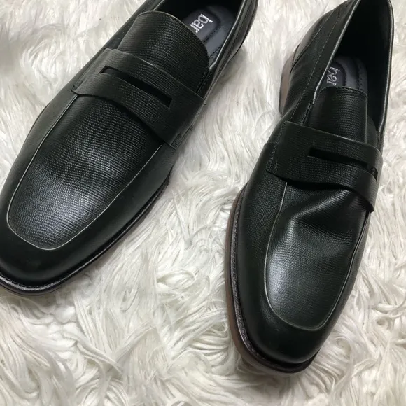 NEW Bar III Beau leather textured penny loafers size 10.5