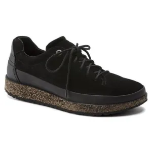 NEW BIRKENSTOCK women's honnef low suede leather sneaker - medium/narrow in blac