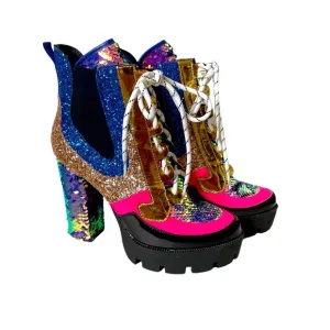 NEW Cape Robbin Nell chunky heel platform ankle boots women size 8.5