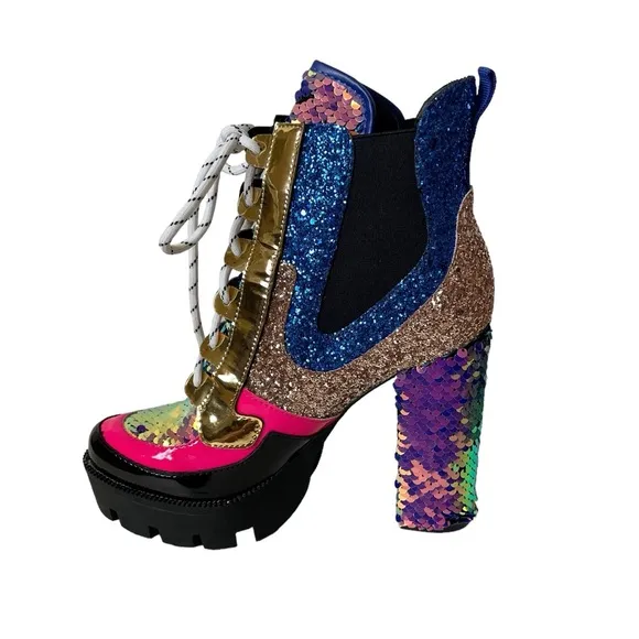NEW Cape Robbin Nell chunky heel platform ankle boots women size 8.5