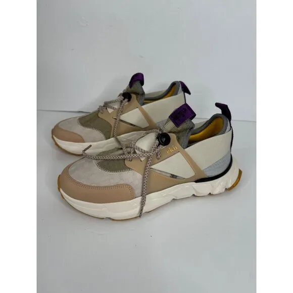 NEW EKN X Free People Liana Sneakers Tan Purple Maracuja Vegan EU 37 US 6