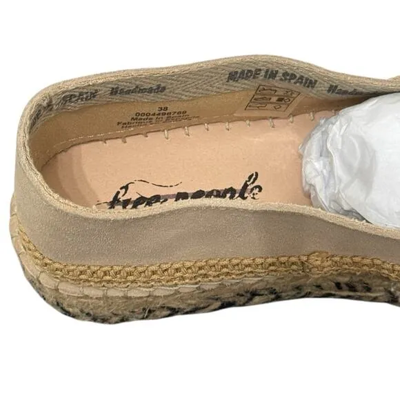 New! Free People Eden Double Stack Espadrilles - Size US 7.5 / EU 38