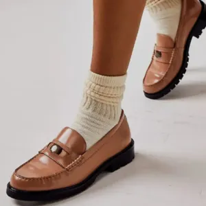 new Free People Liv LEATHER loafers  in Camel  3T79