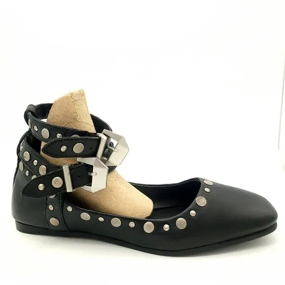 NEW Free People Mystic Mary Jane Double Strap Womens 8.5 Black Whimsigoth Punk