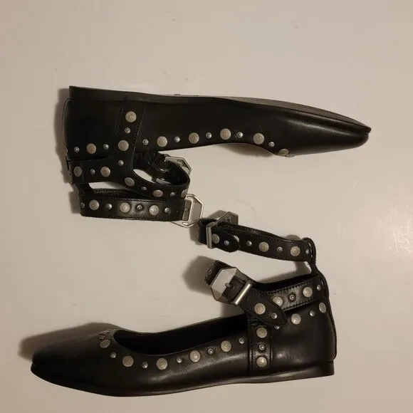 NEW Free People Mystic Mary Jane Double Strap Womens 8.5 Black Whimsigoth Punk