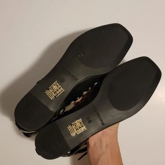 NEW Free People Mystic Mary Jane Double Strap Womens 8.5 Black Whimsigoth Punk