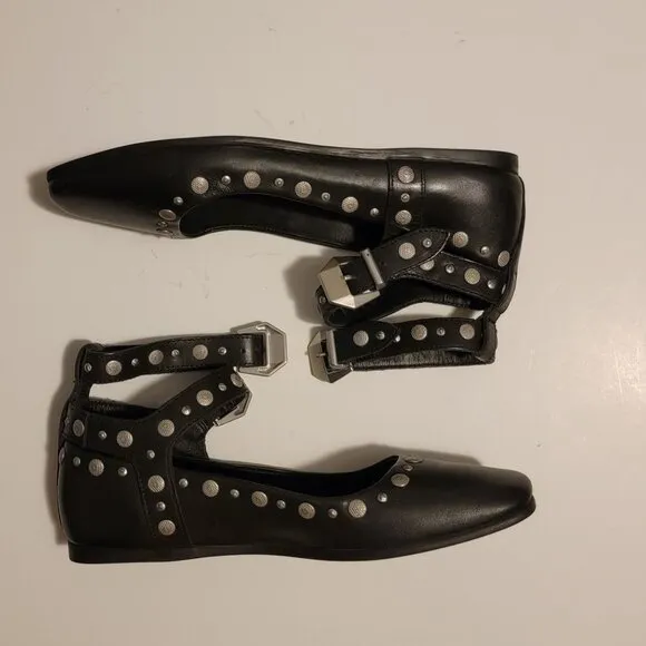 NEW Free People Mystic Mary Jane Double Strap Womens 8.5 Black Whimsigoth Punk