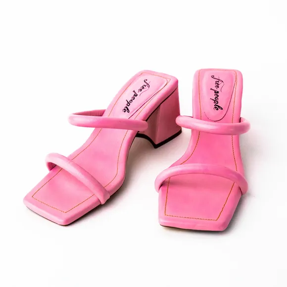 New Free People Parker Double Strap Heel Perfect Pink $128 - EU 38 (US 7.5) M