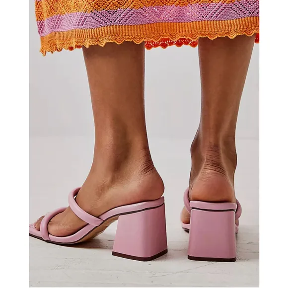 New Free People Parker Double Strap Heel Perfect Pink $128 - EU 38 (US 7.5) M